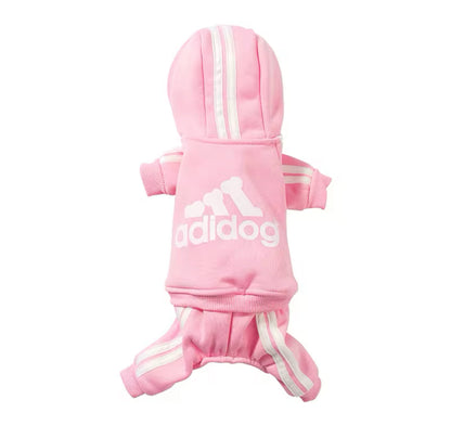Adidog Dog Hoodie Onesie | Warm Dog Jumpsuit