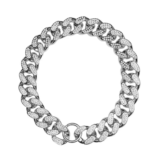 Sparkle Bulldog Necklace Dog Collar Accessories