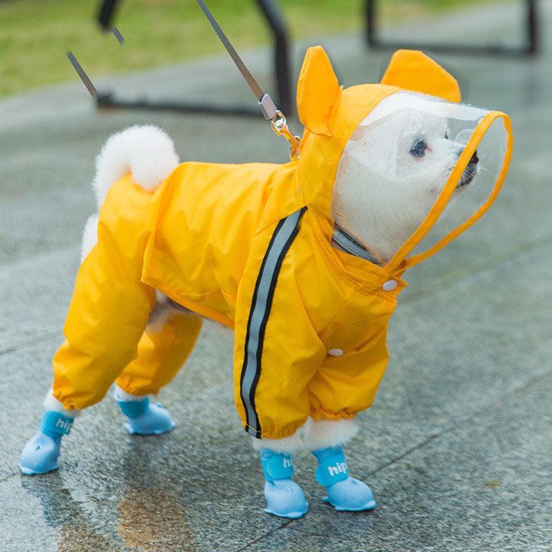 Autumn Pet Rainy Clothes - Small Dog Puppies Raincoat