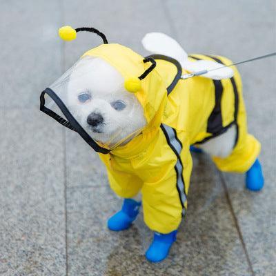 Autumn Pet Rainy Clothes - Small Dog Puppies Raincoat