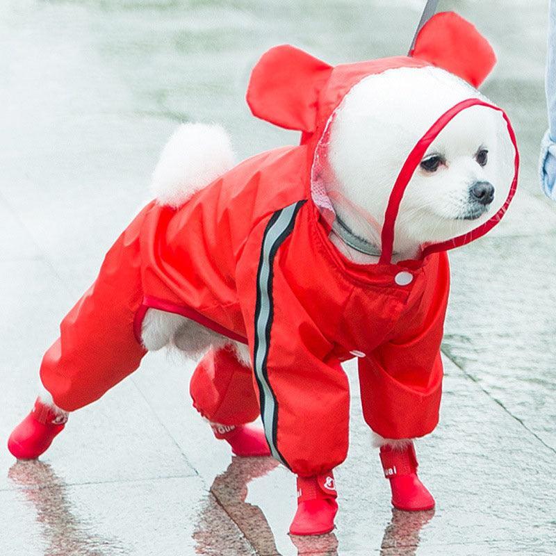 Autumn Pet Rainy Clothes - Small Dog Puppies Raincoat