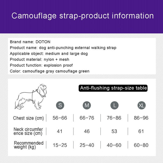 Dog Soft Adjustable Harness Pet Large Dog Walk Out Harness Vest for Medium Dog Chest Strap Dog Harness Pets Accessories